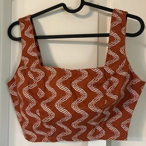 Milk It by The Ragged Priest Mia Wiggle Print Crop Top